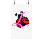 Ladybug Initial “L” Matte Poster — Cute Nursery Wall Art for Girls Printify Poster  314 Originals