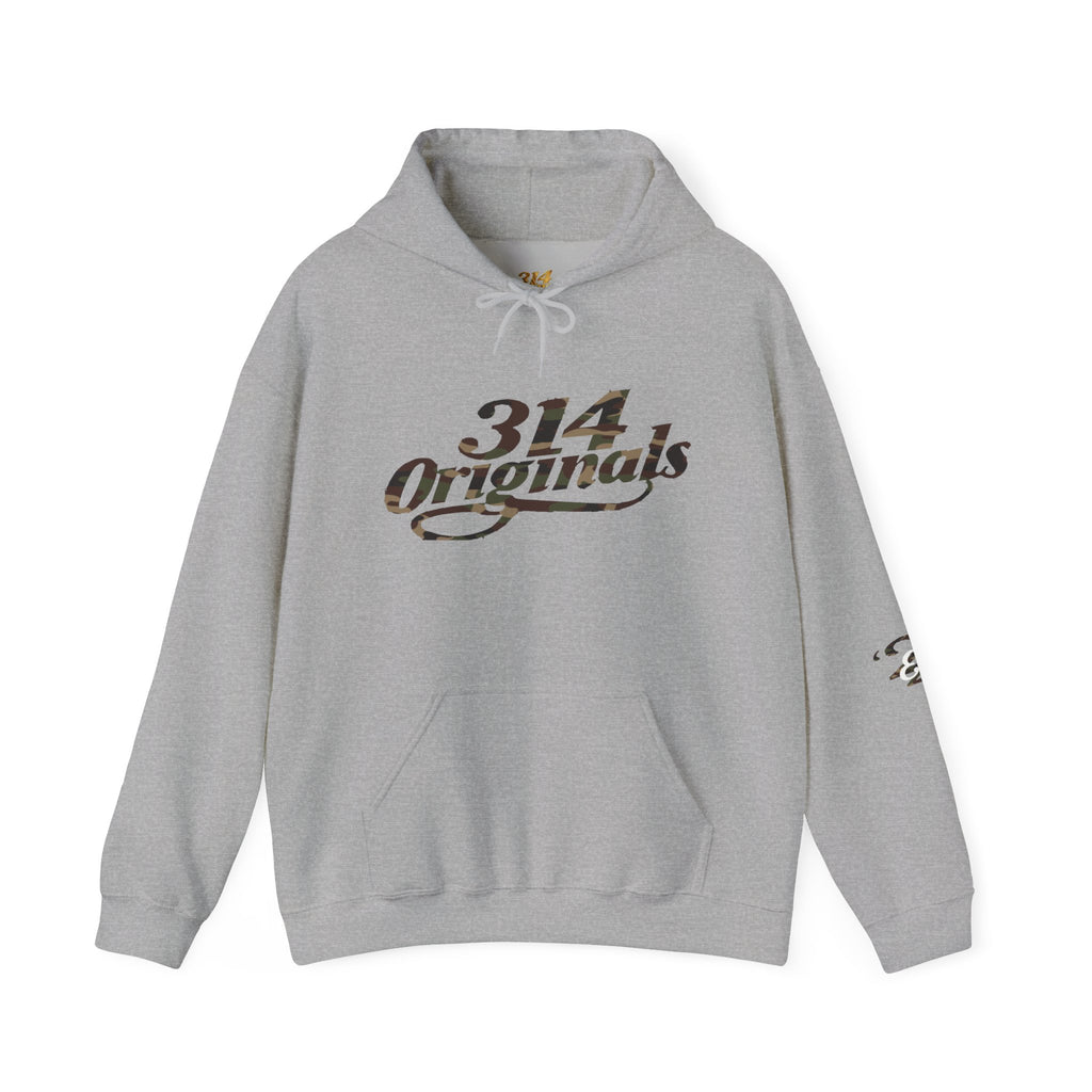 Camo '314' Script Hoodie — City Pride Casual Pullover - 314 Originals