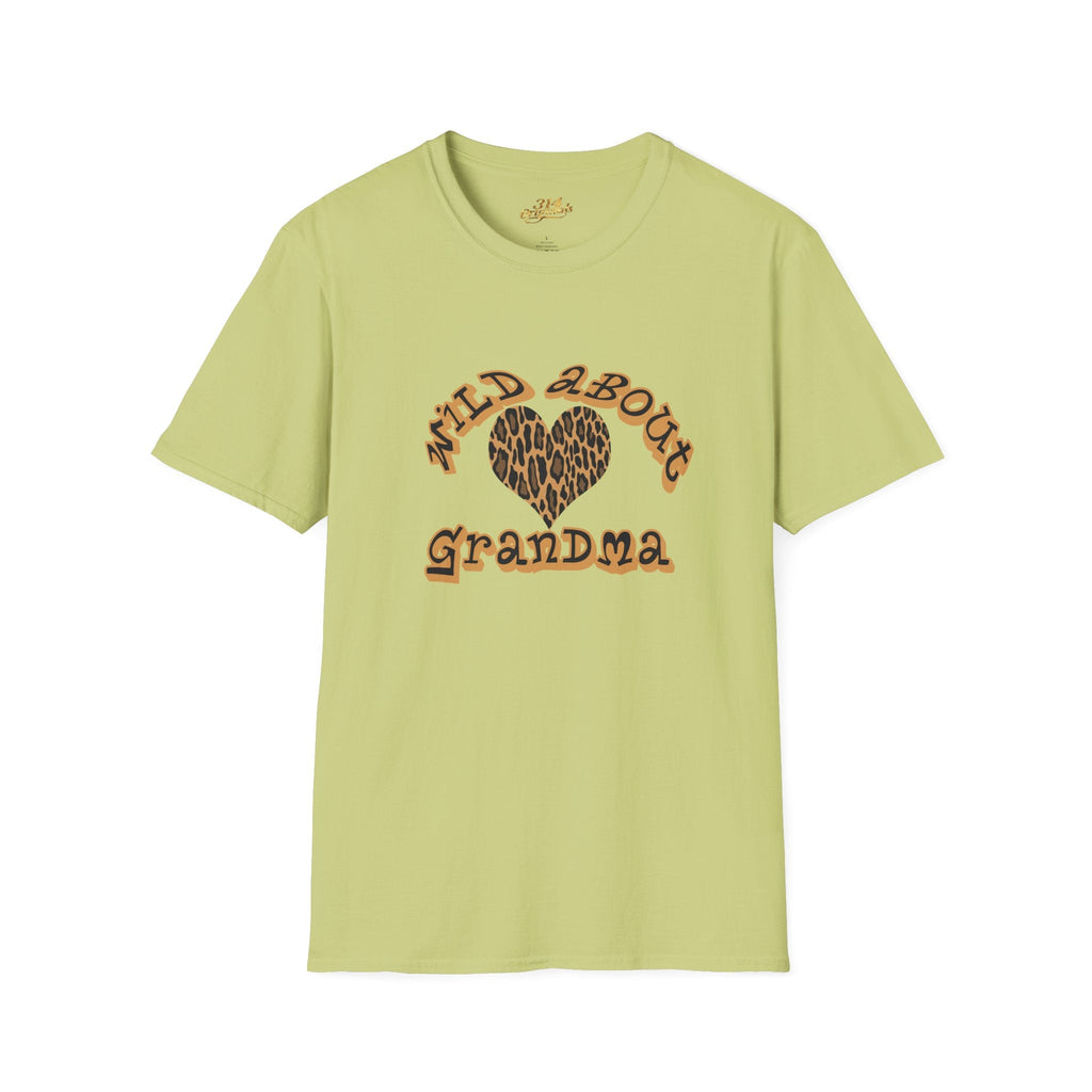 Wild About Grandma Leopard Heart T-Shirt Printify T-Shirt  314 Originals