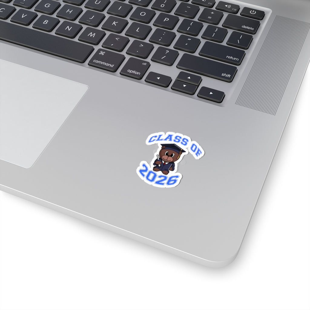 Class of 2026 Graduation Bear Sticker — Cute Cap & Gown Kiss-Cut Sticker for Students - 314 Originals