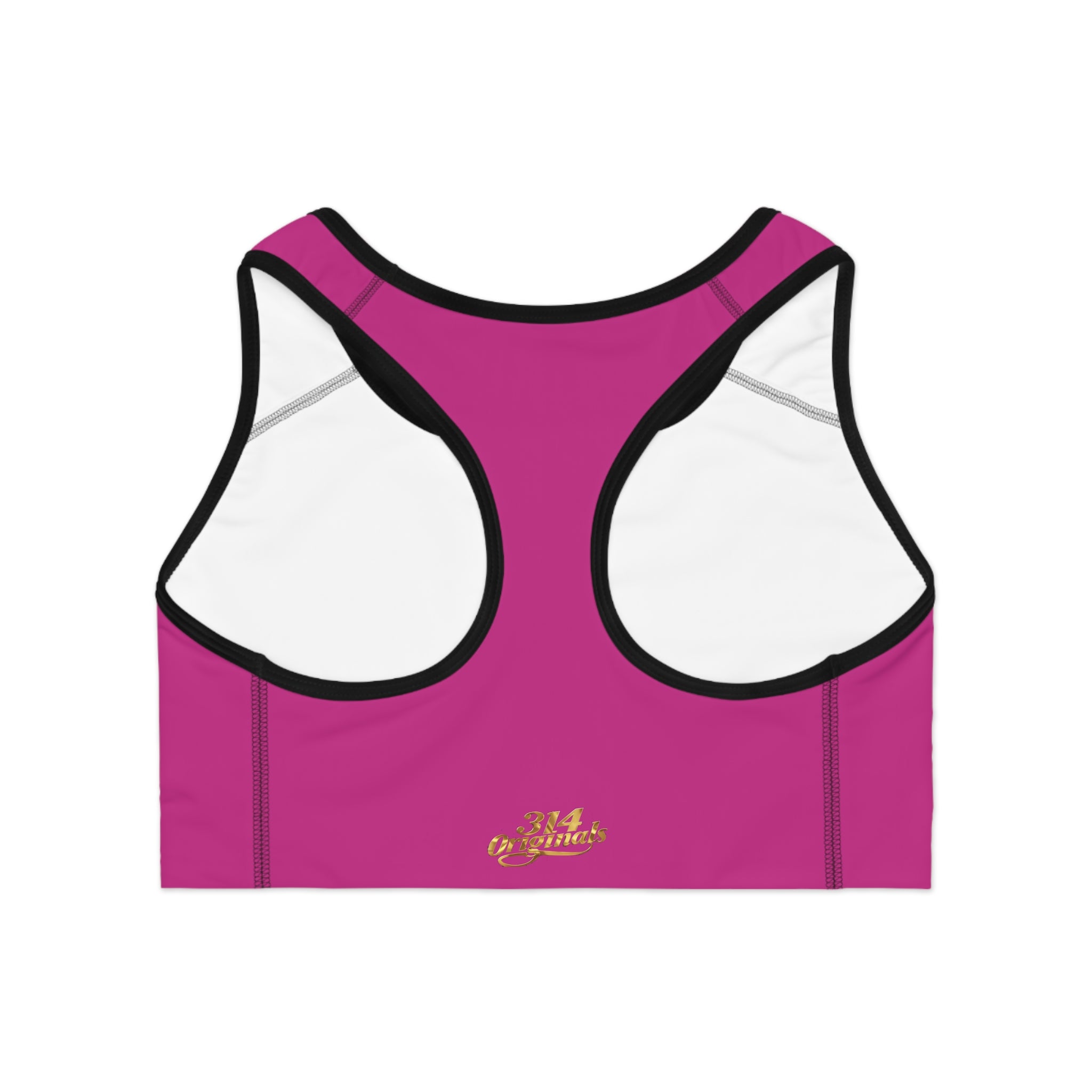 Pink Sports Bra — "Originals" Pink Script Athletic Crop Top - 314 Originals