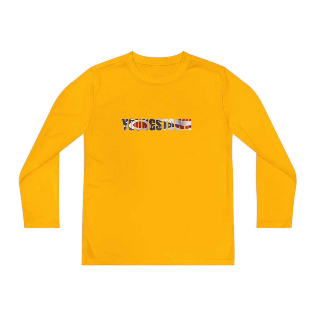 Ohio Flag Youth Long Sleeve Tee — Youngstown Text Graphic - 314 Originals