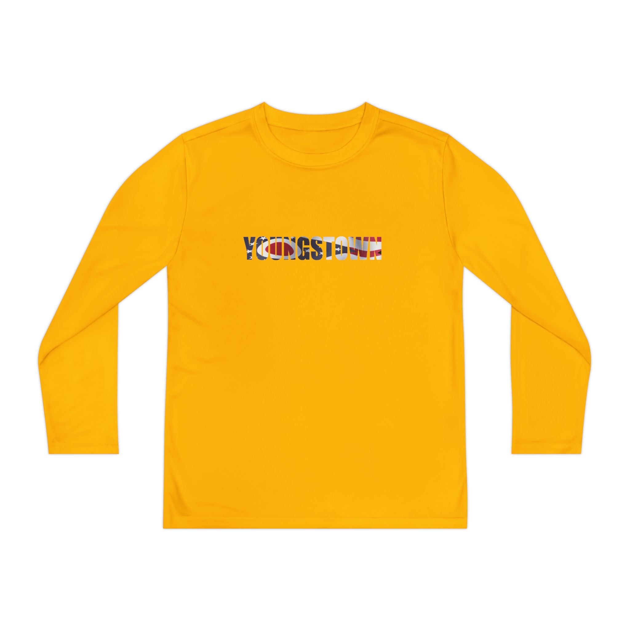 Ohio Flag Youth Long Sleeve Tee — Youngstown Text Graphic - 314 Originals