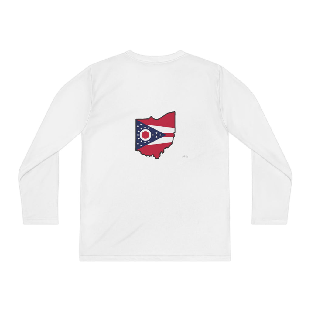 Ohio Flag Youth Long Sleeve Tee — Youngstown Text Graphic - 314 Originals