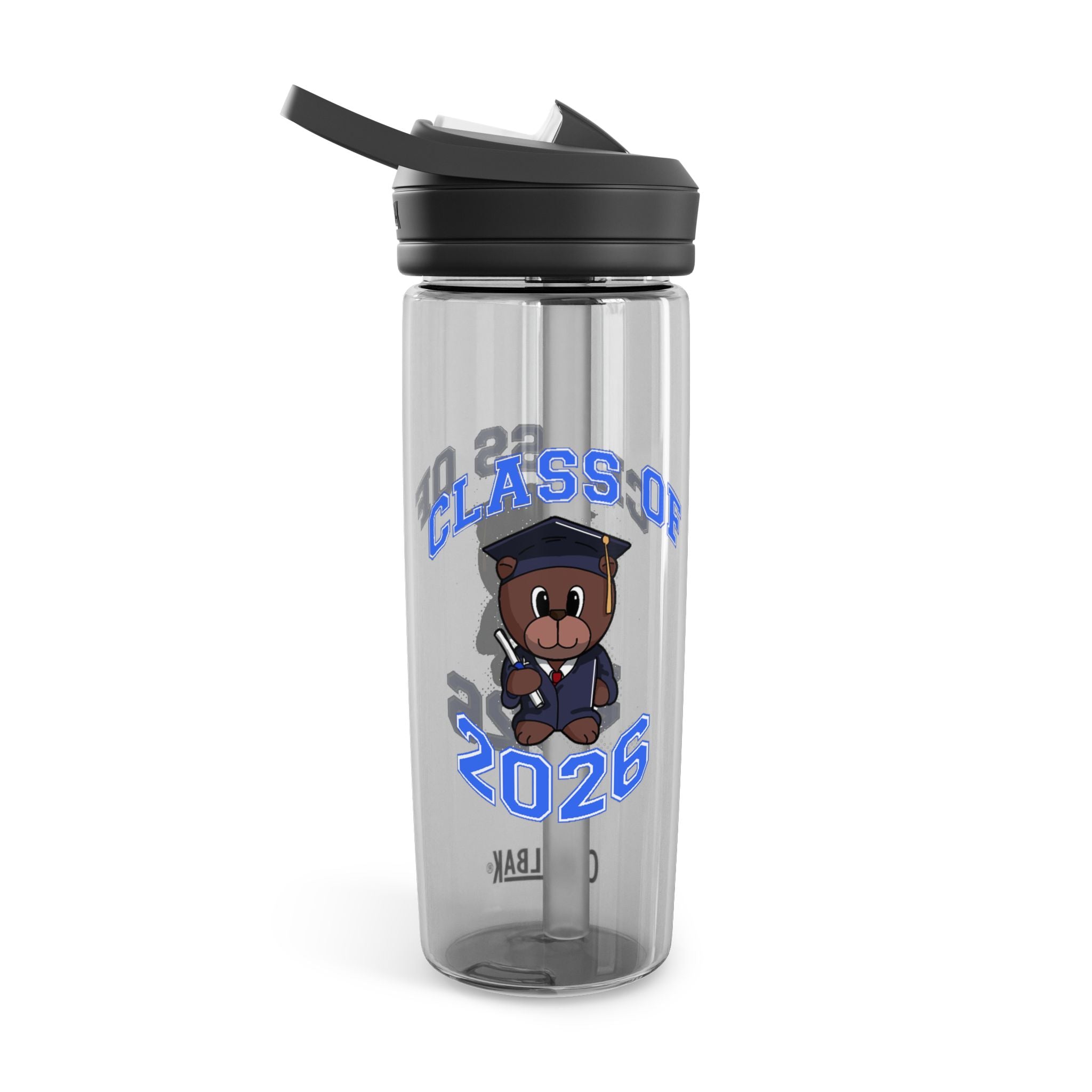 Class of 2026 Graduation Bear Design Water Bottle