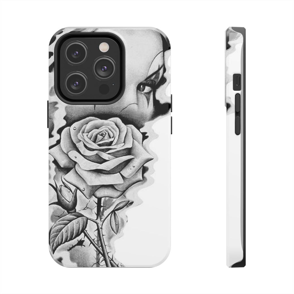 Noir Clown Face with Rose Shockproof Phone Cover - 314 Originals
