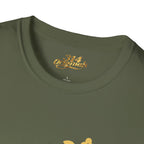 Queen Q Crown T‑Shirt — Pink & Gold Heart Logo Tee