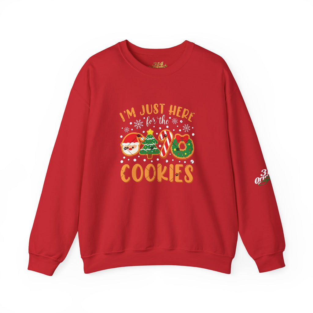 Christmas Cookie Sweatshirt - "I'm Just Here for the Cookies" Holiday Crewneck - 314 Originals