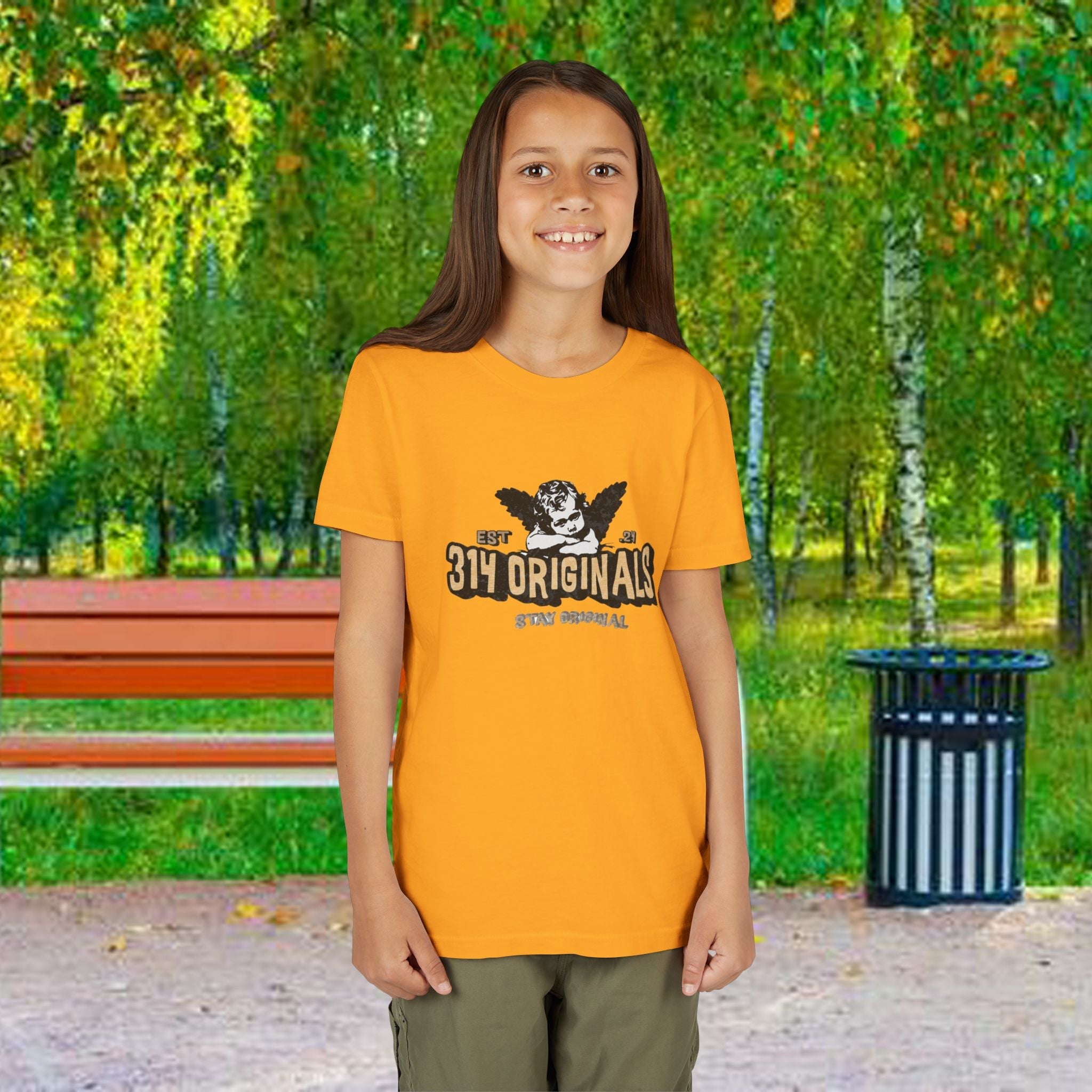 314 Originals Youth Tee - Vintage Cherub Graphic Kids T-Shirt Printify Kids clothes  314 Originals