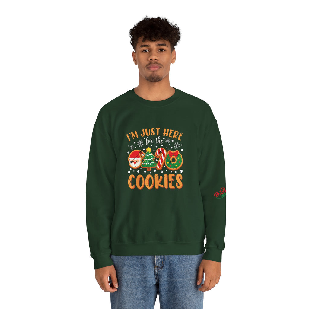 Christmas Cookie Sweatshirt - "I'm Just Here for the Cookies" Holiday Crewneck - 314 Originals