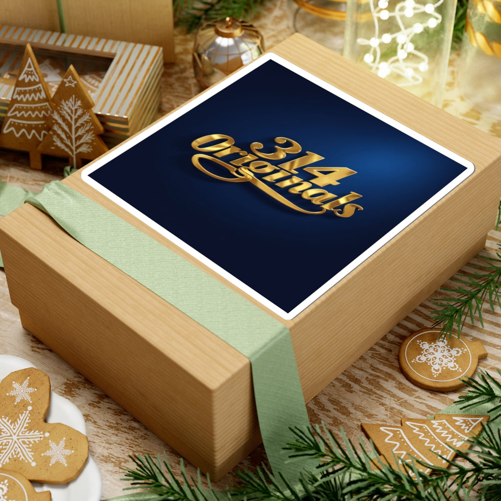 Gold Script 314 Originals Kiss-Cut Sticker — Retro Luxe Logo Sticker for Laptops & Gear