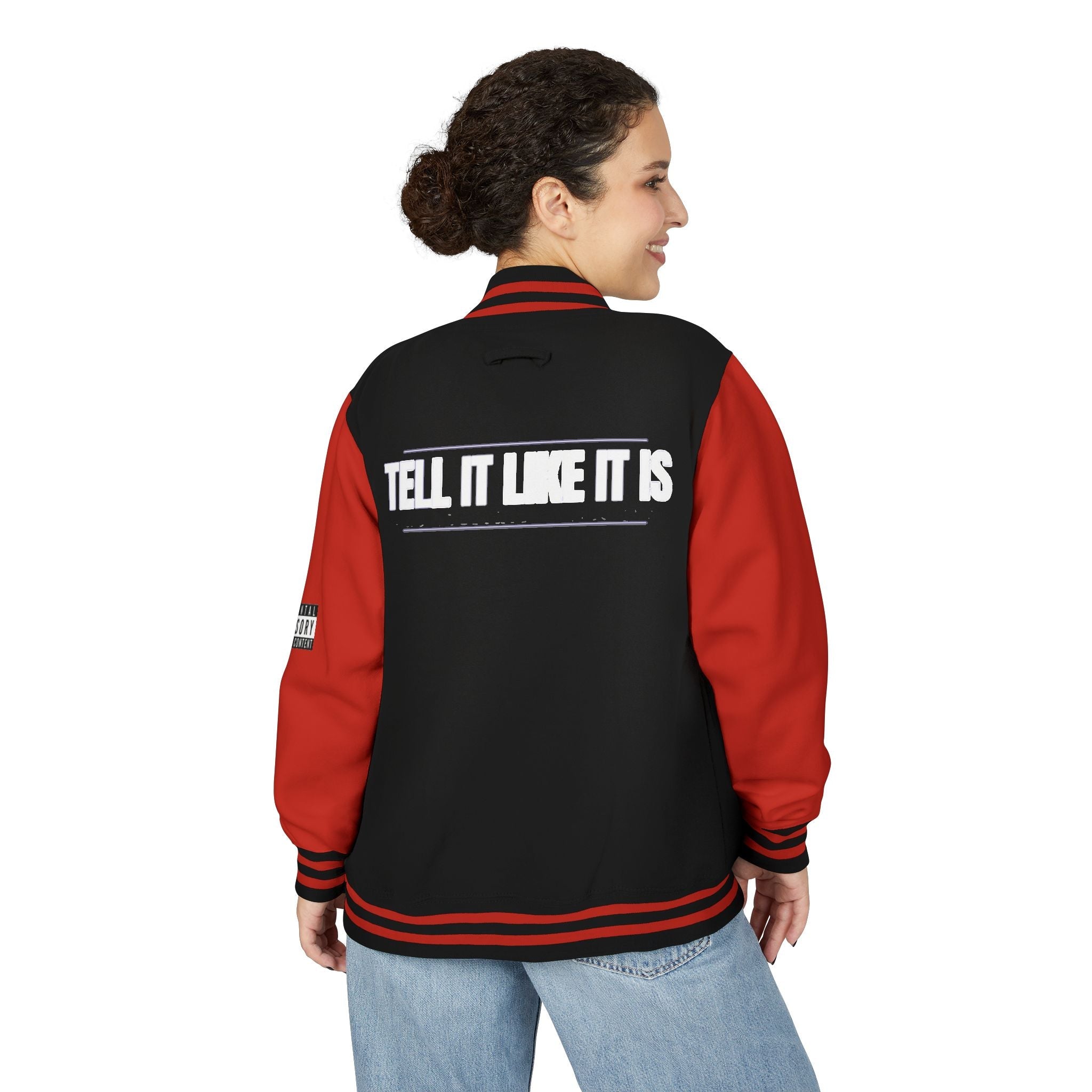 Tell It Like It Is Letterman Jacket Printify Outerwear  314 Originals