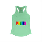 'PROUD' Women's Ideal Racerback Tank Printify Tank Top  314 Originals