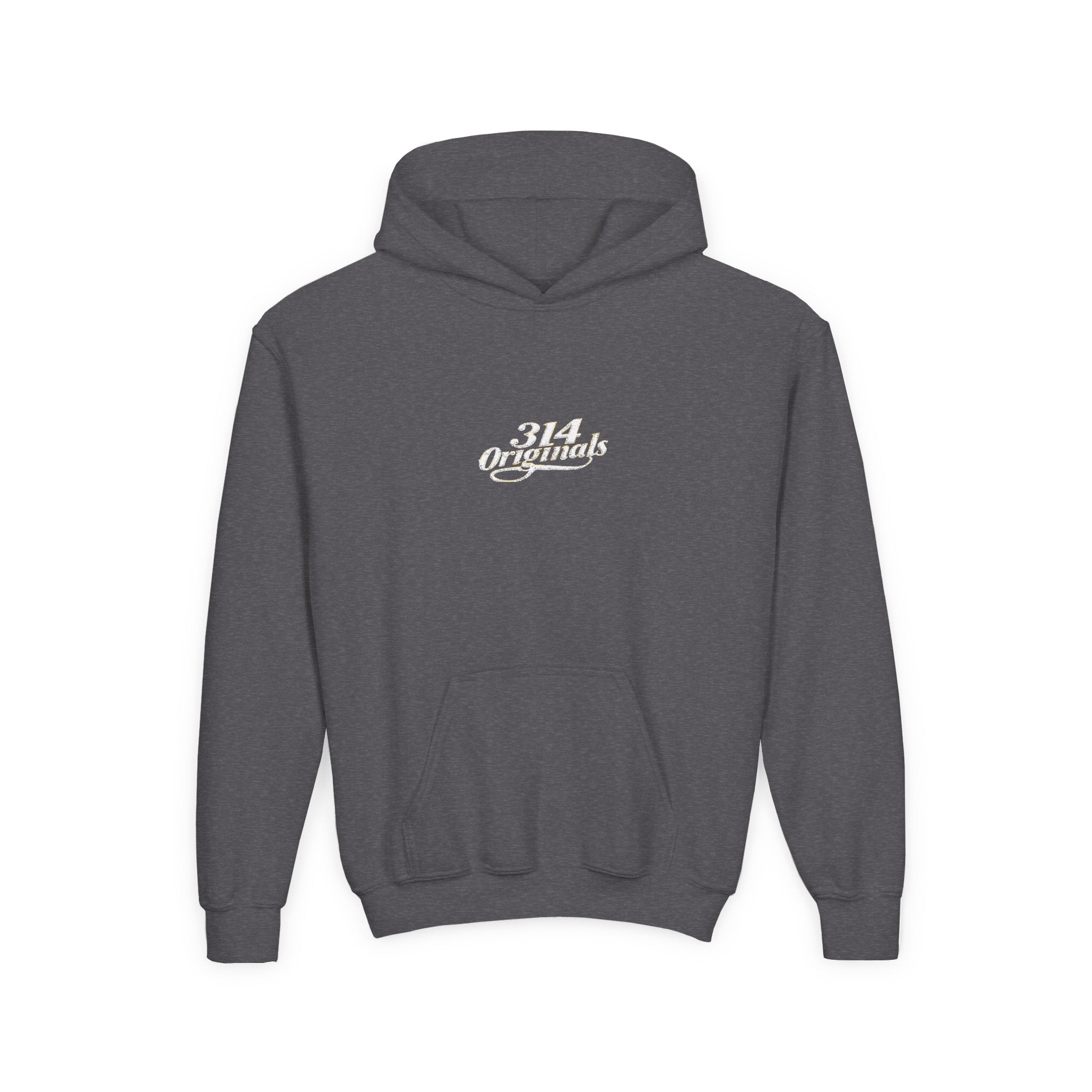 Youth Hoodie - "314 Originals" Retro Script Chest Logo - 314 Originals