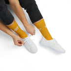 Yellow Sublimation Socks with '314 Originals' Script — Athletic Crew Socks - 314 Originals