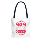 "Mom You're the Queen" Floral Mother's Day Tote Bag Printify Bags  314 Originals