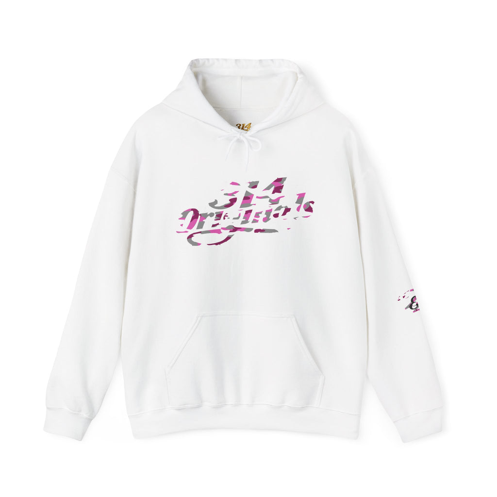 Pink Camo '314' Script Hoodie — City Pride Casual Pullover - 314 Originals