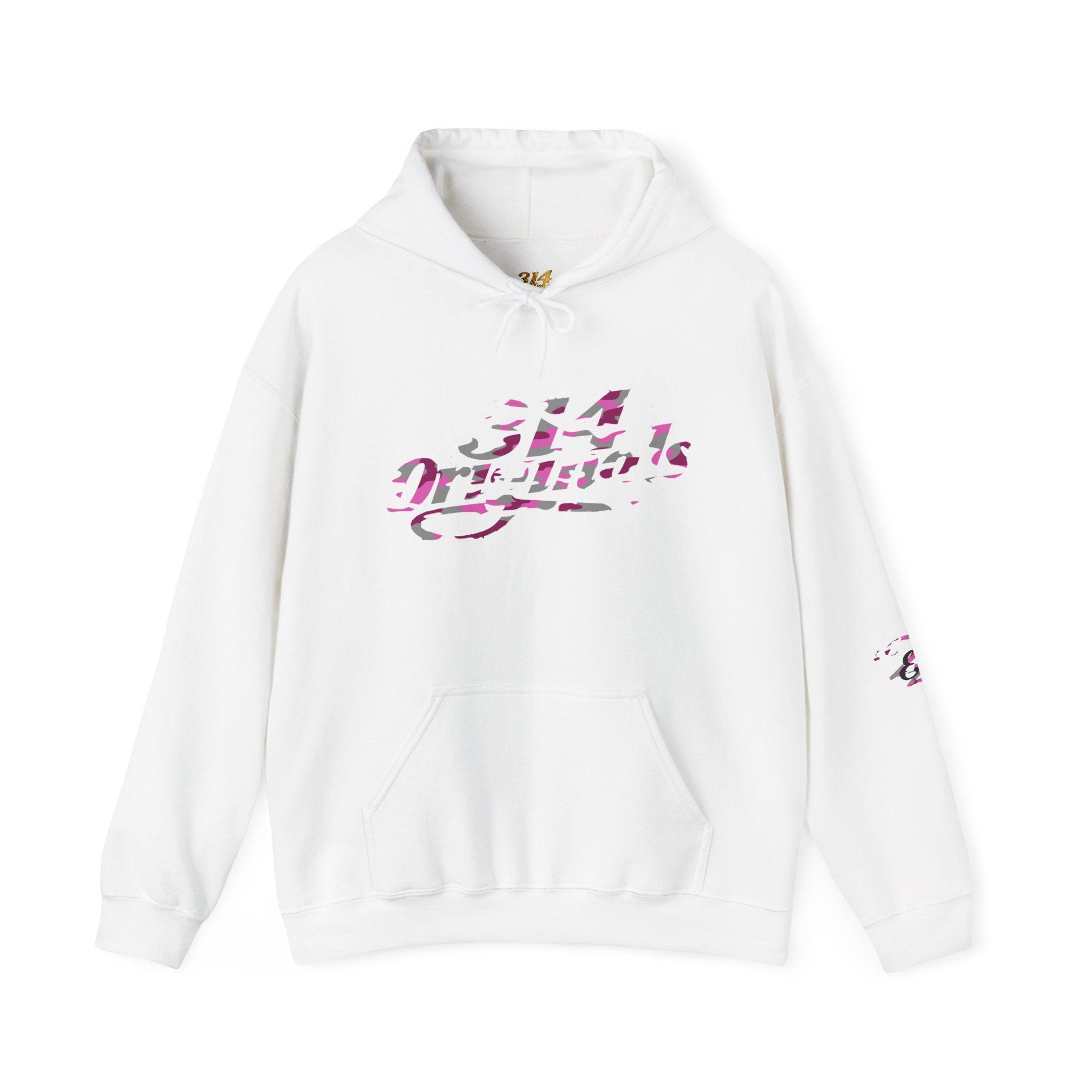 Pink Camo '314' Script Hoodie — City Pride Casual Pullover - 314 Originals