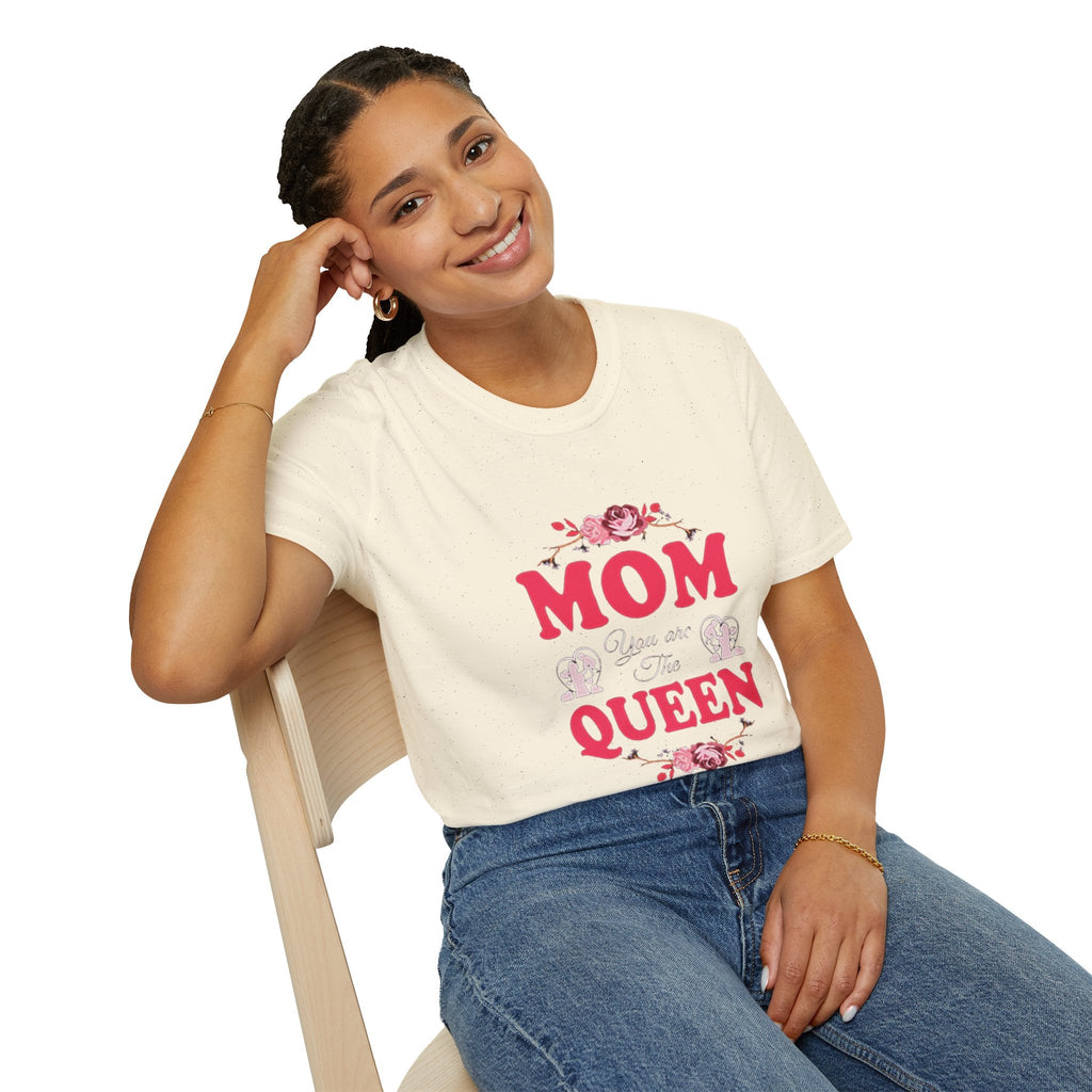 Mom You Are The Queen T‑Shirt — Floral Mother's Day Gift Printify T-Shirt  314 Originals