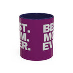 Best. Mom. Ever. Purple Accent Coffee Mug Printify Mug  314 Originals