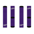 Purple Sublimation Socks with '314 Originals' Script — Athletic Crew Socks - 314 Originals