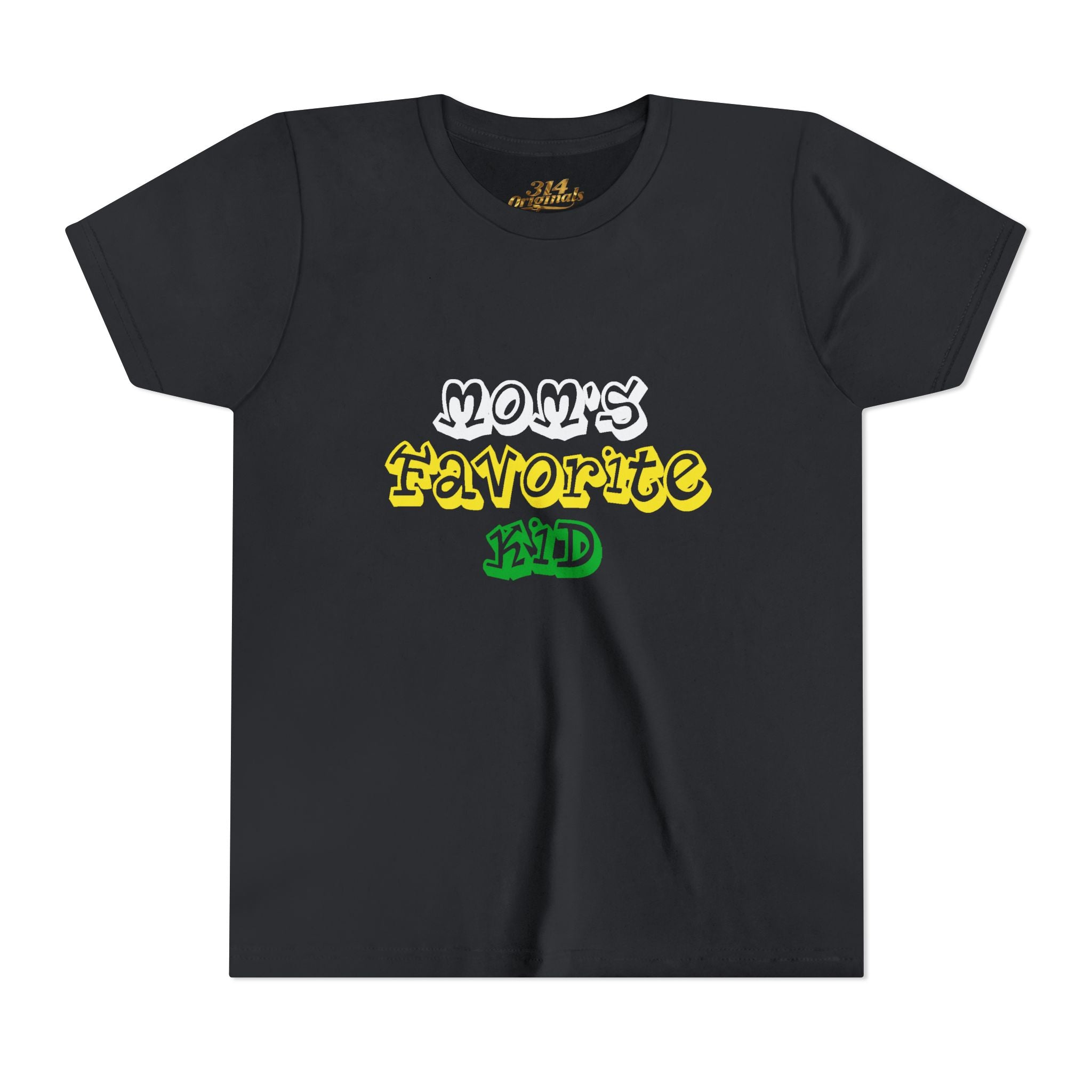 Boys "Favorite Kid" Retro Yellow & Green Graphic T-Shirt