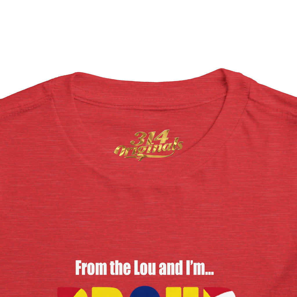 Toddler Tee — "From the Lou and I’m... Proud" St. Louis Flag Kids Shirt - 314 Originals