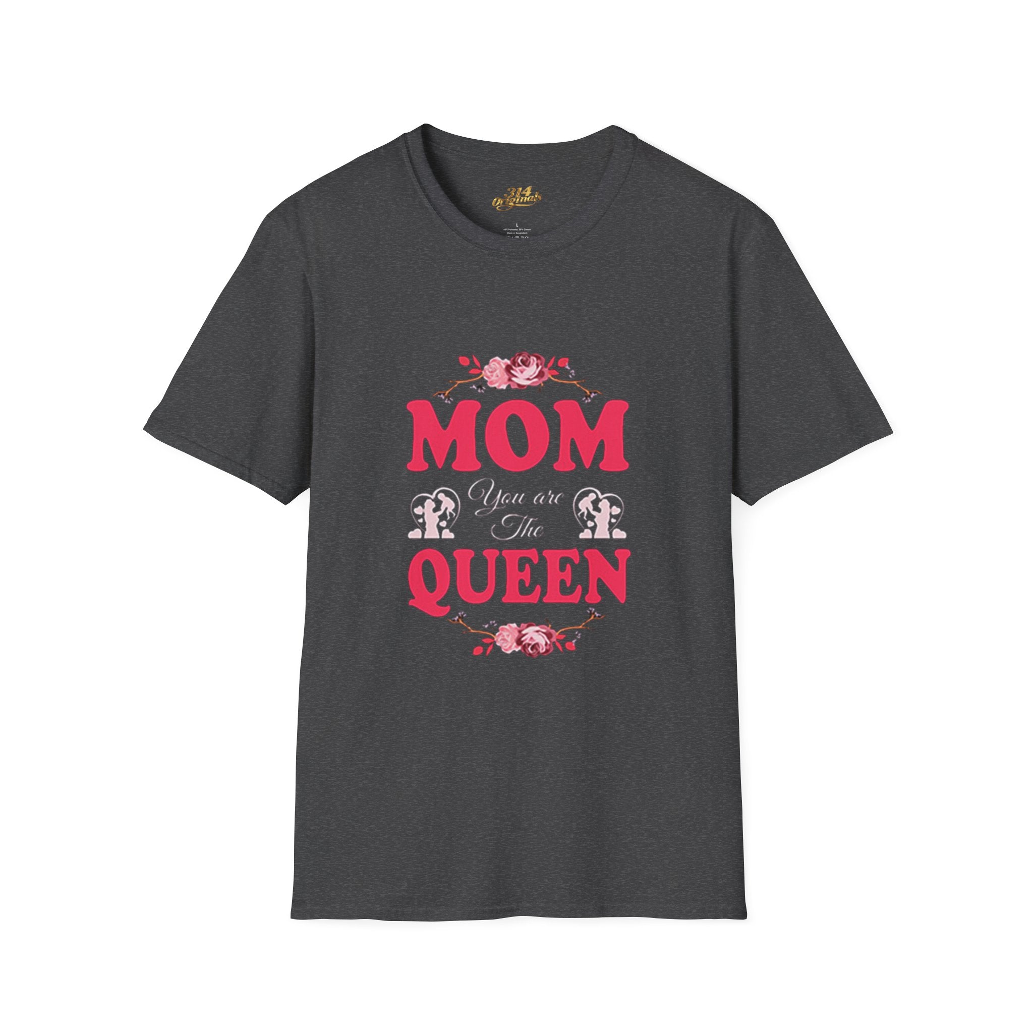 Mom You Are The Queen T‑Shirt — Floral Mother's Day Gift Printify T-Shirt  314 Originals