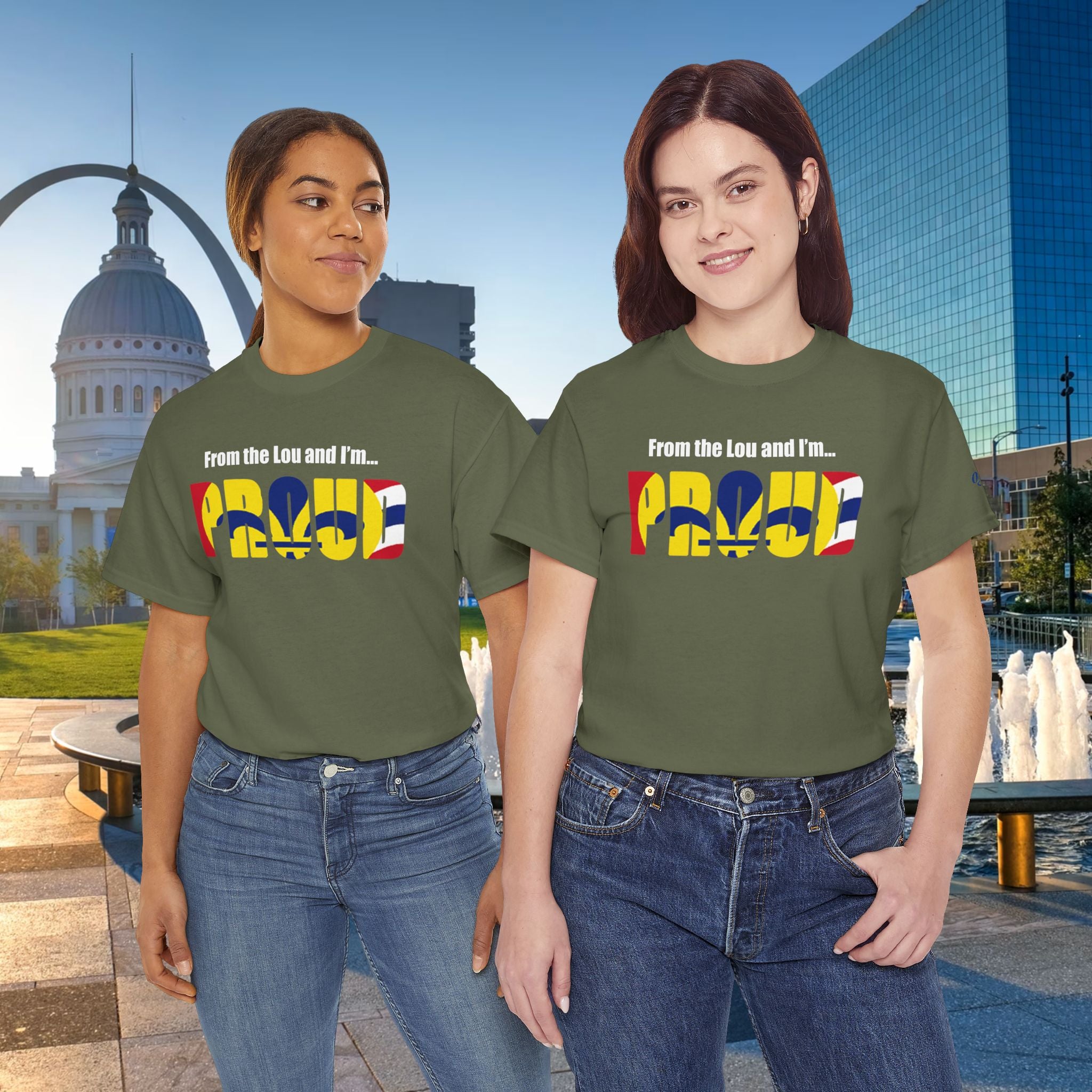 Proud Missouri Flag T-Shirt — "From the Lou and I’m... PROUD" - 314 Originals