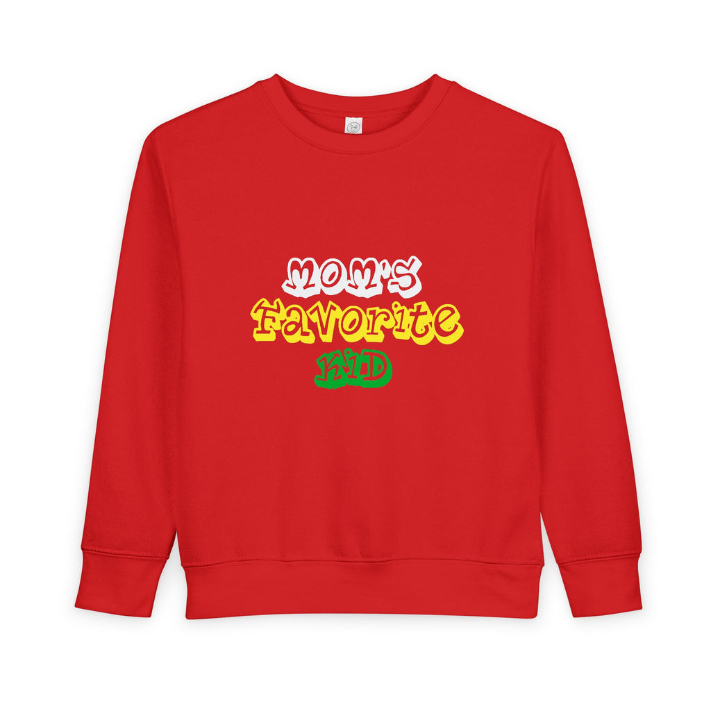 Mom's Favorite Kid Toddler Sweatshirt — Colorful Retro Rasta Kids Pullover