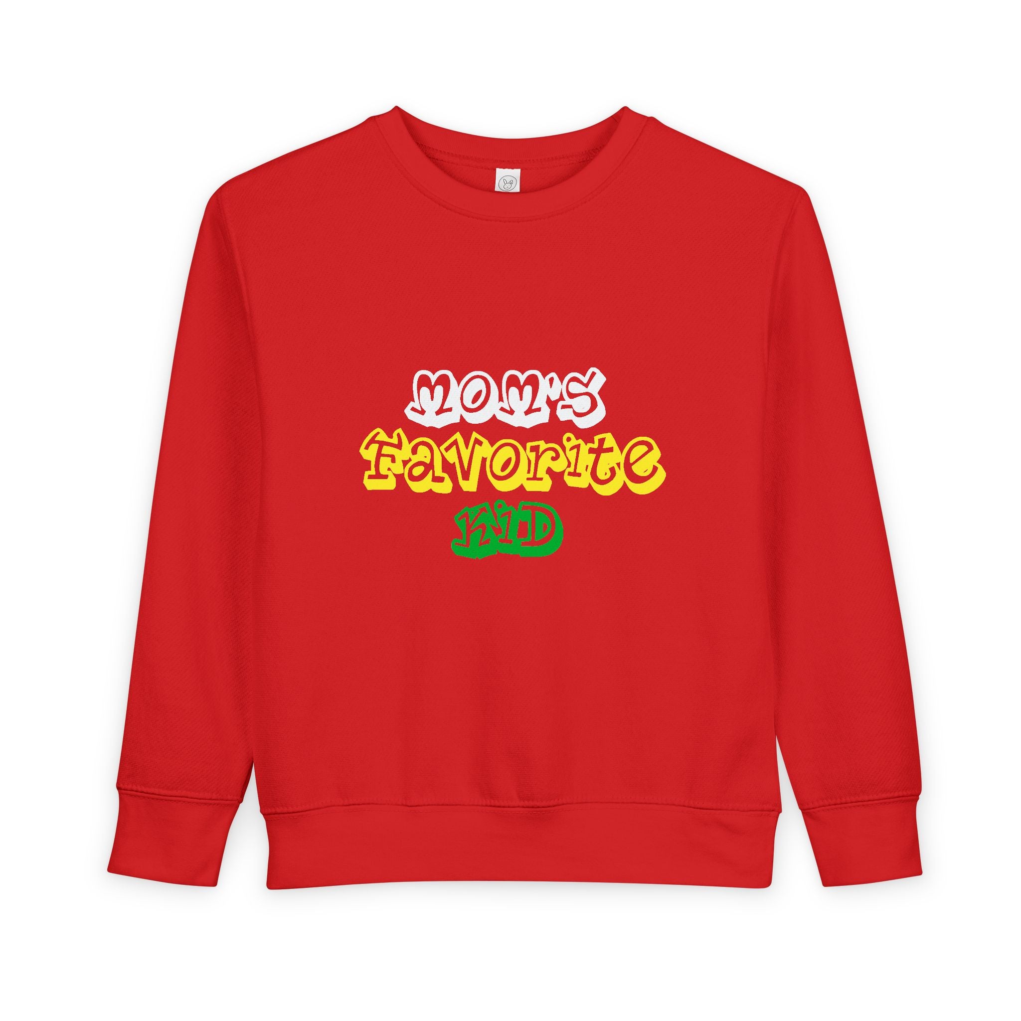Mom's Favorite Kid Toddler Sweatshirt — Colorful Retro Rasta Kids Pullover
