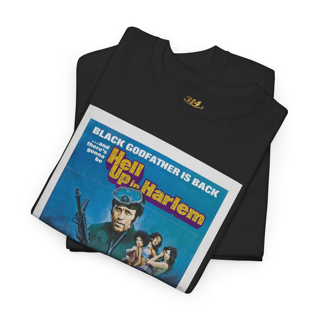 'Hell Up in Harlem' Retro Blaxploitation Graphic Tee Printify T-Shirt  314 Originals