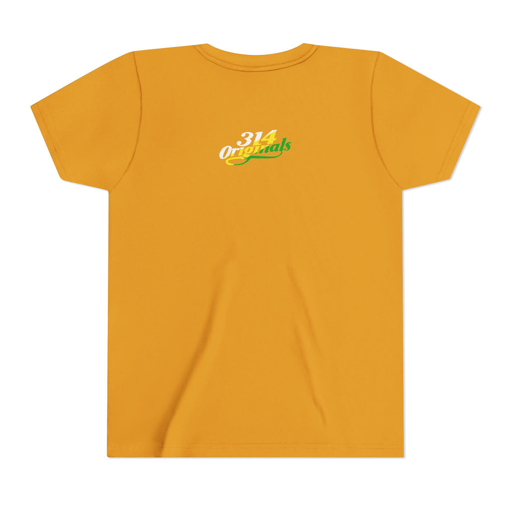 Girl's "Favorite Kid" Retro Yellow & Green Graphic T-Shirt