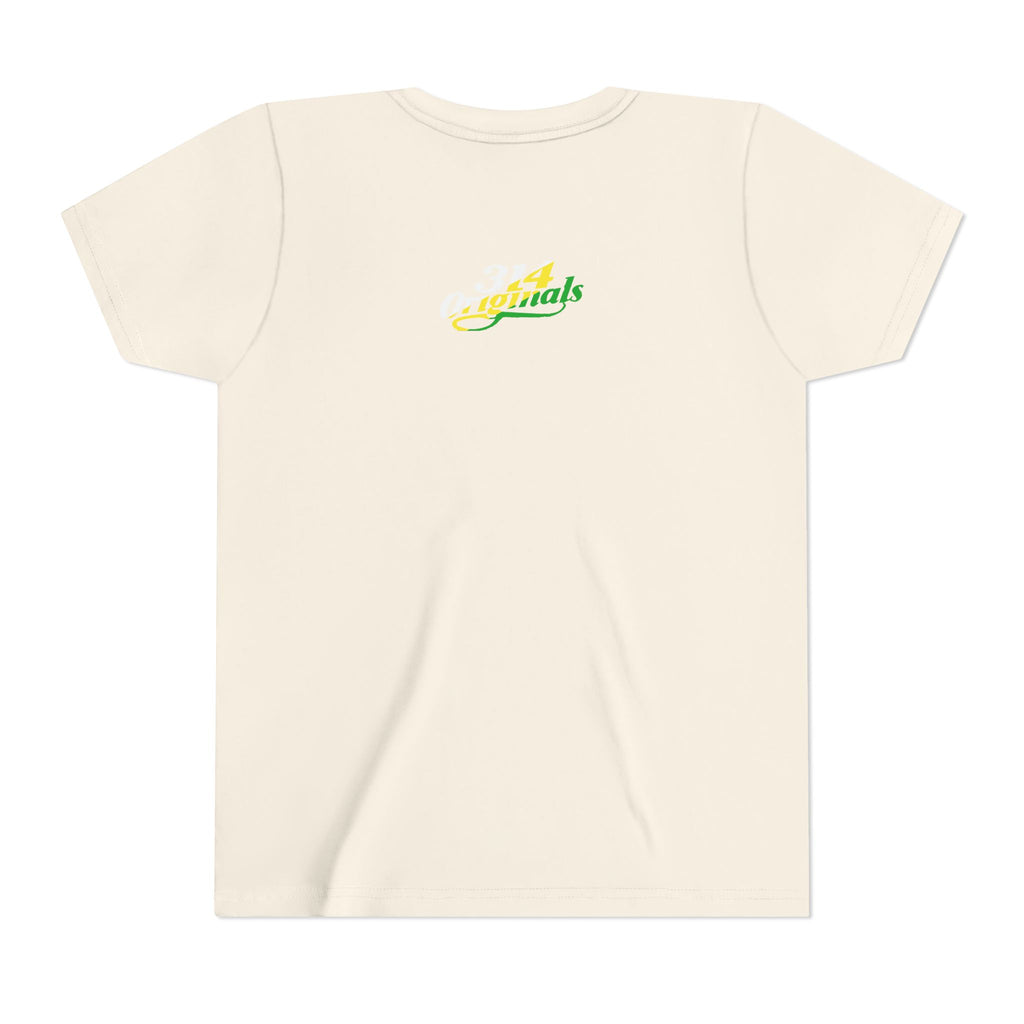 Girl's "Favorite Kid" Retro Yellow & Green Graphic T-Shirt