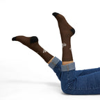 Brown Sublimation Socks with '314 Originals' Script — Athletic Crew Socks - 314 Originals