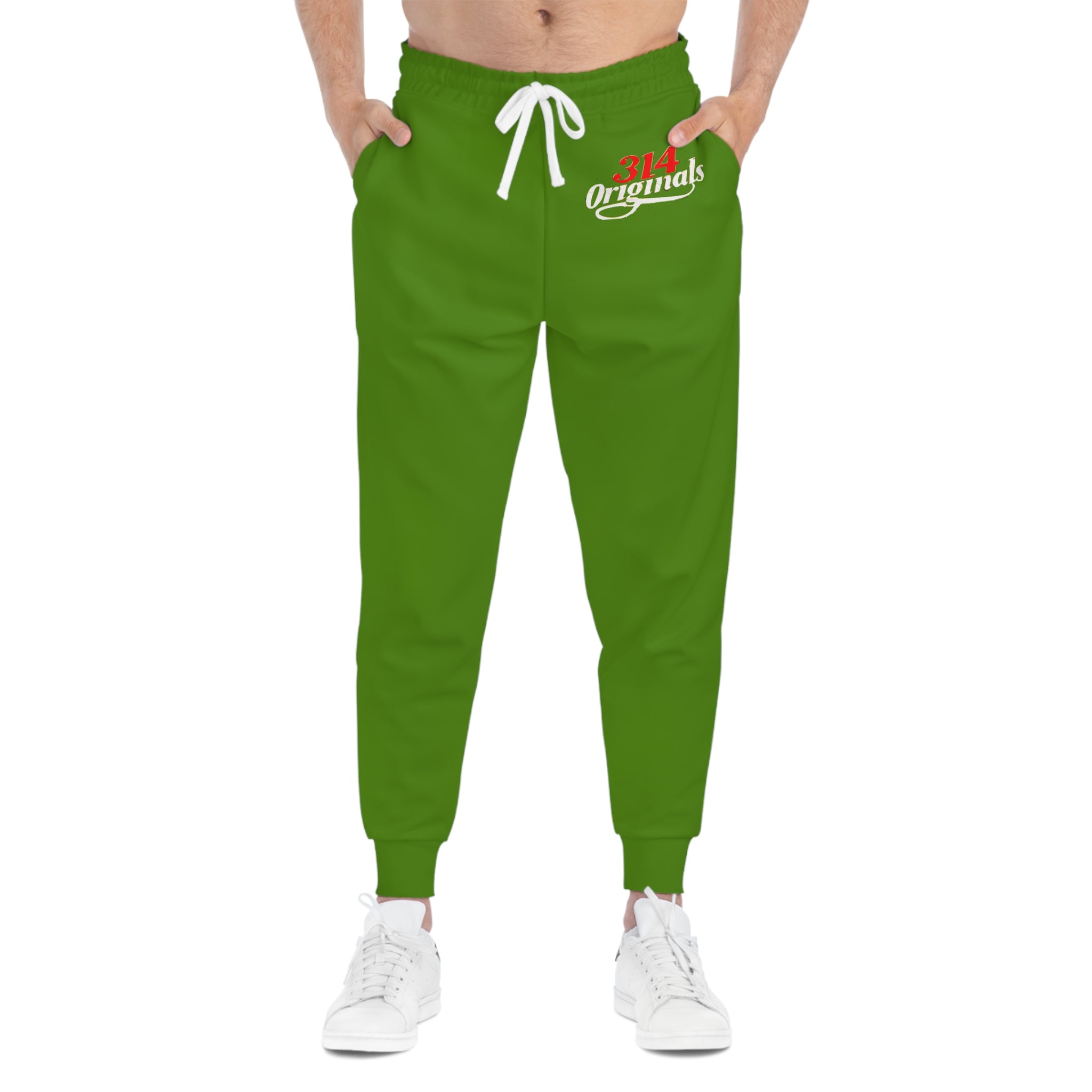 Green 314 Originals Athletic Joggers – Retro Script Logo Sweatpants