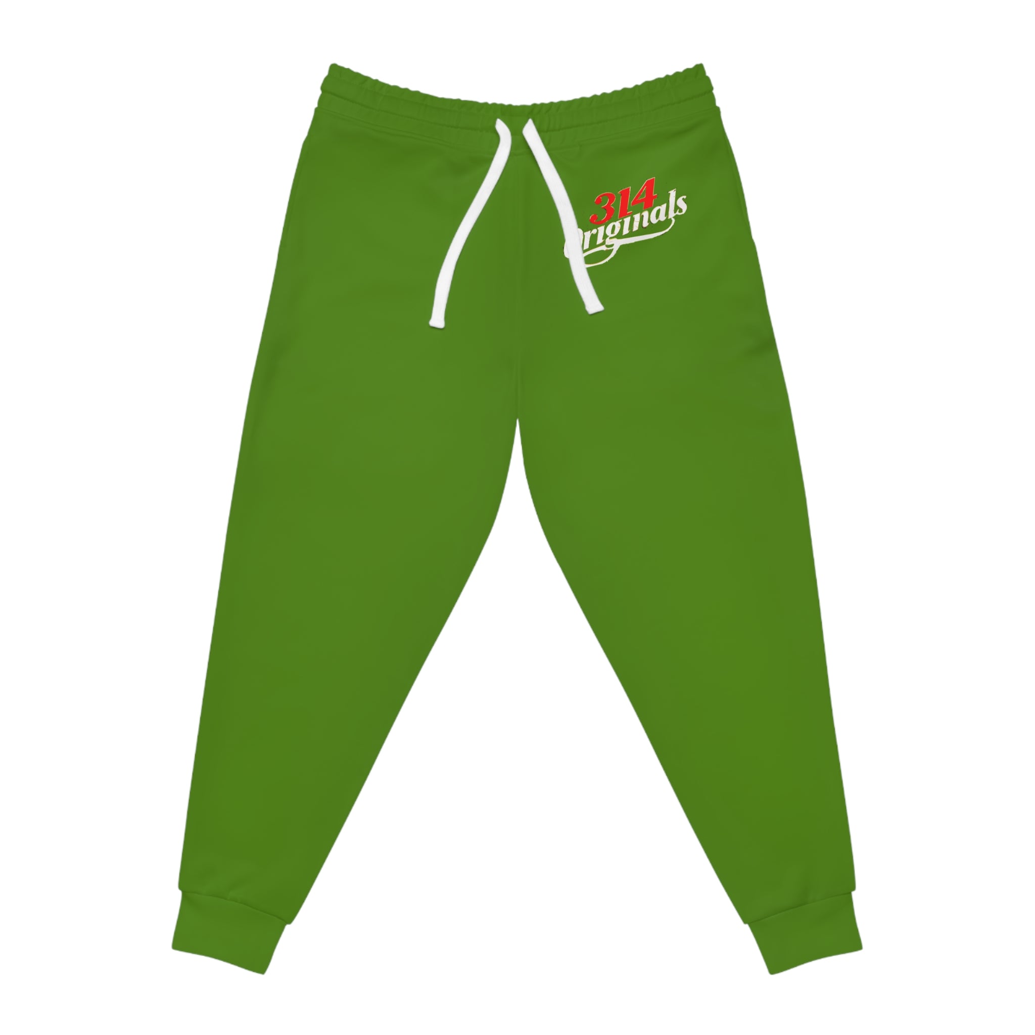 Green 314 Originals Athletic Joggers – Retro Script Logo Sweatpants