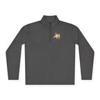 AGO Quarter-Zip Pullover — Small Gold & Black Chest Embroidery, Lightweight Casual Pullover - 314 Originals
