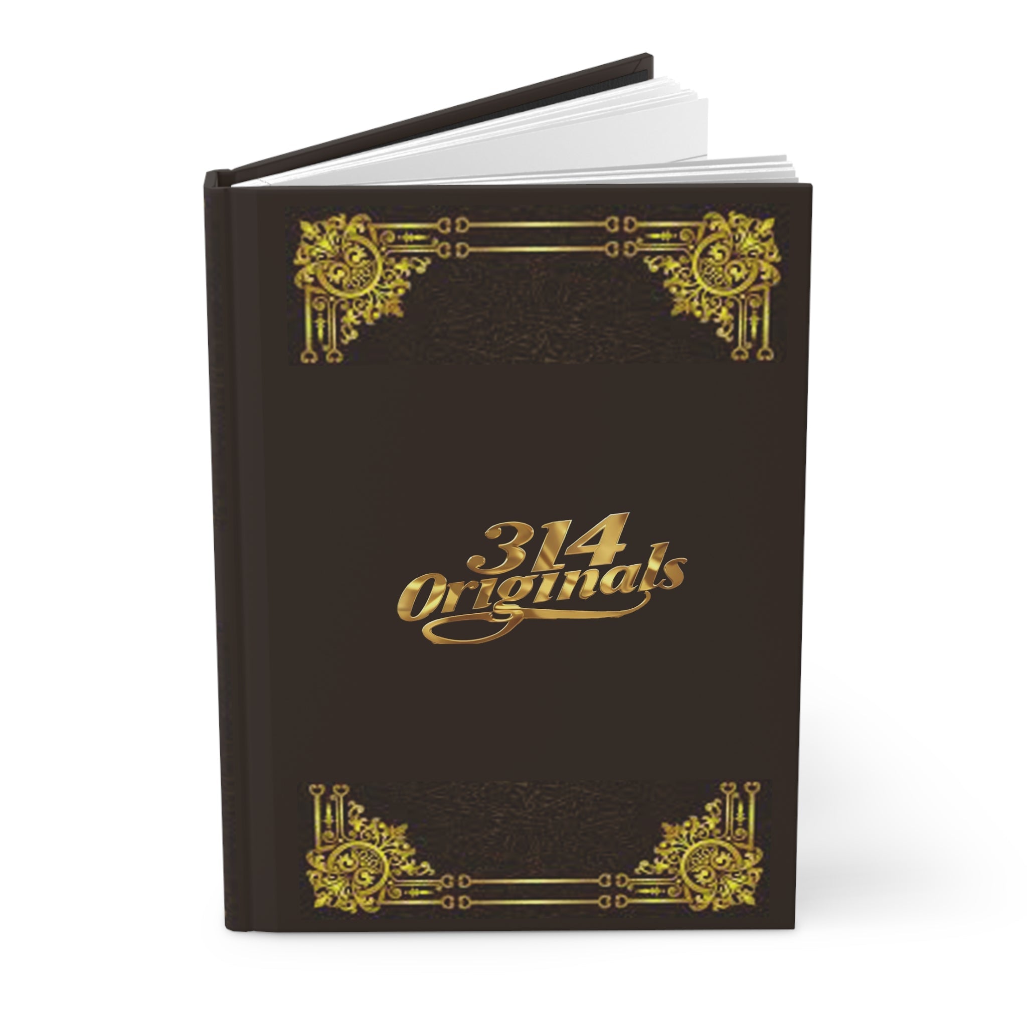 '314 Originals' Vintage Gold Embossed Hardcover Journal Printify Paper products  314 Originals