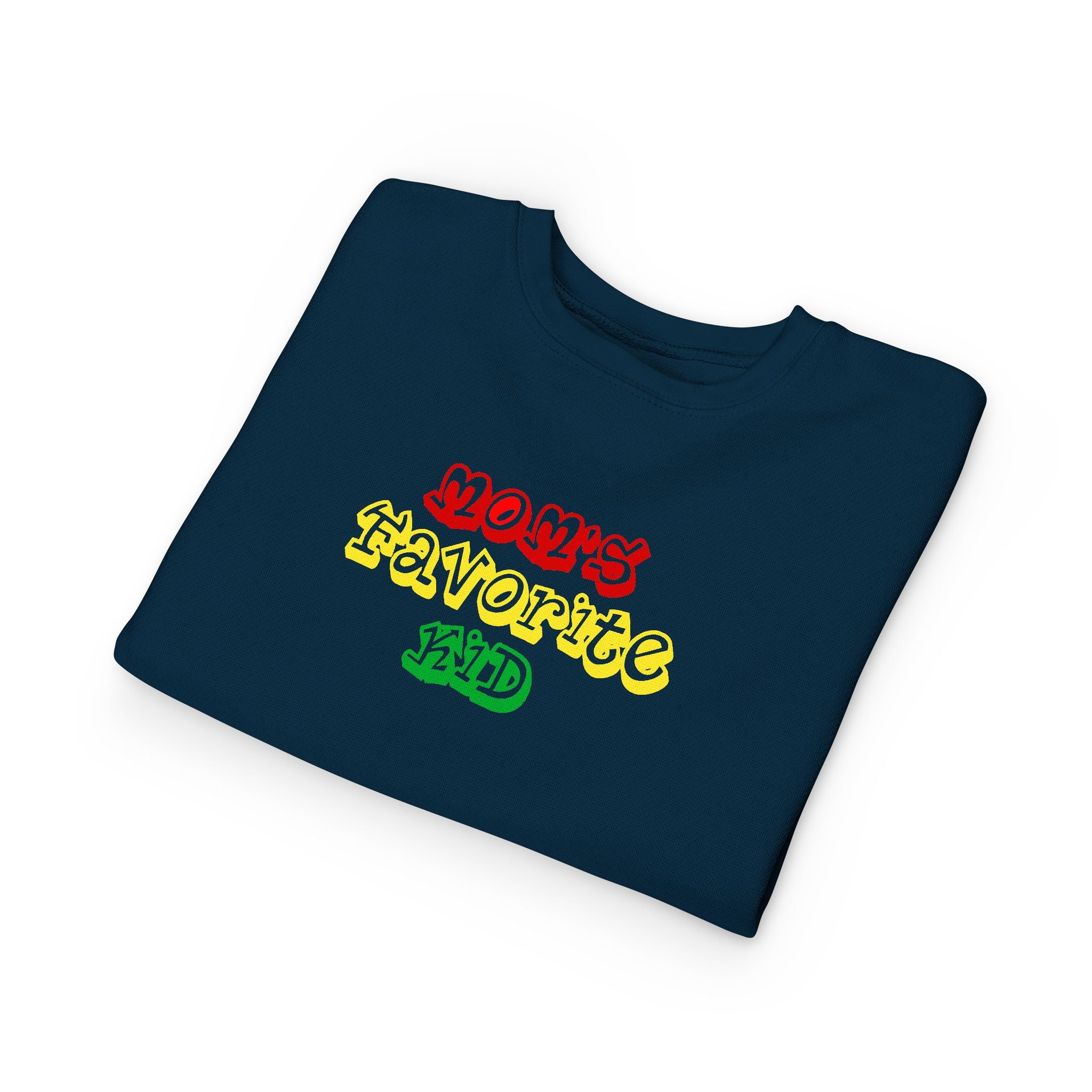Mom's Favorite Kid Toddler Sweatshirt — Colorful Retro Rasta Kids Pullover