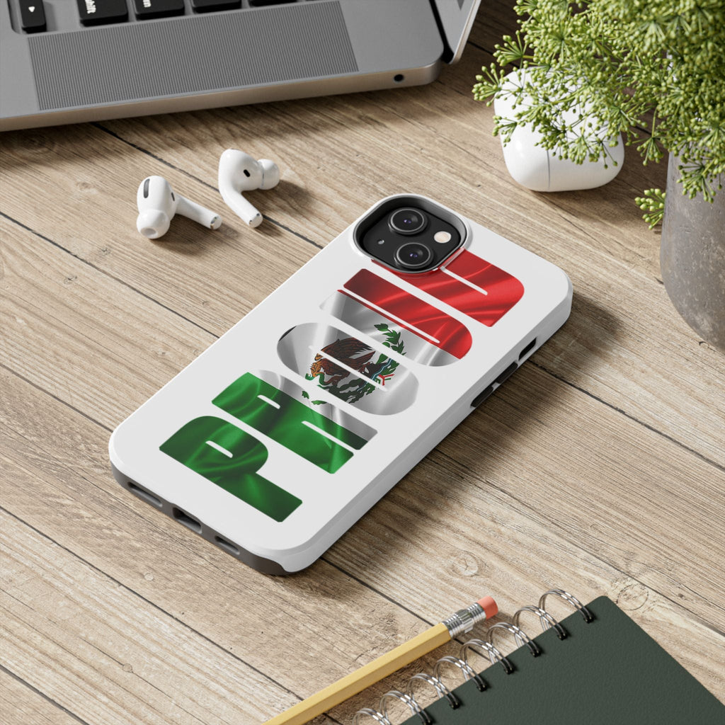 Mexico Pride Tough Phone Case — Mexican Flag Vertical 'PRIDE' Design Printify Phone Case  314 Originals