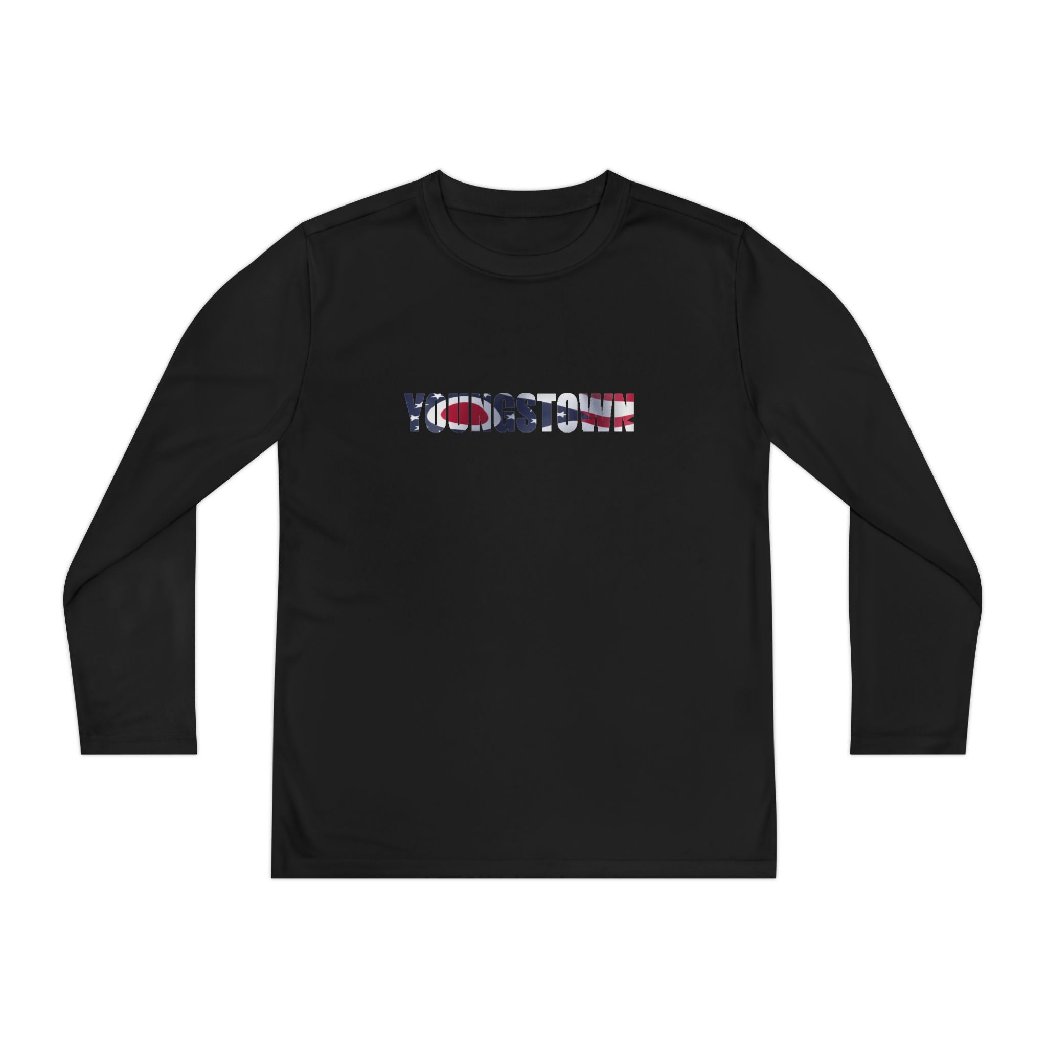 Ohio Flag Youth Long Sleeve Tee — Youngstown Text Graphic - 314 Originals