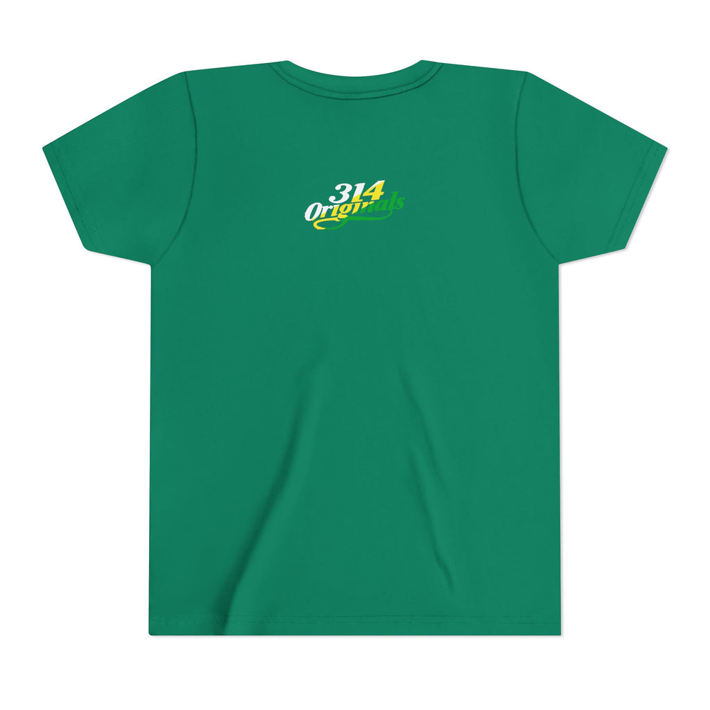 Girl's "Favorite Kid" Retro Yellow & Green Graphic T-Shirt