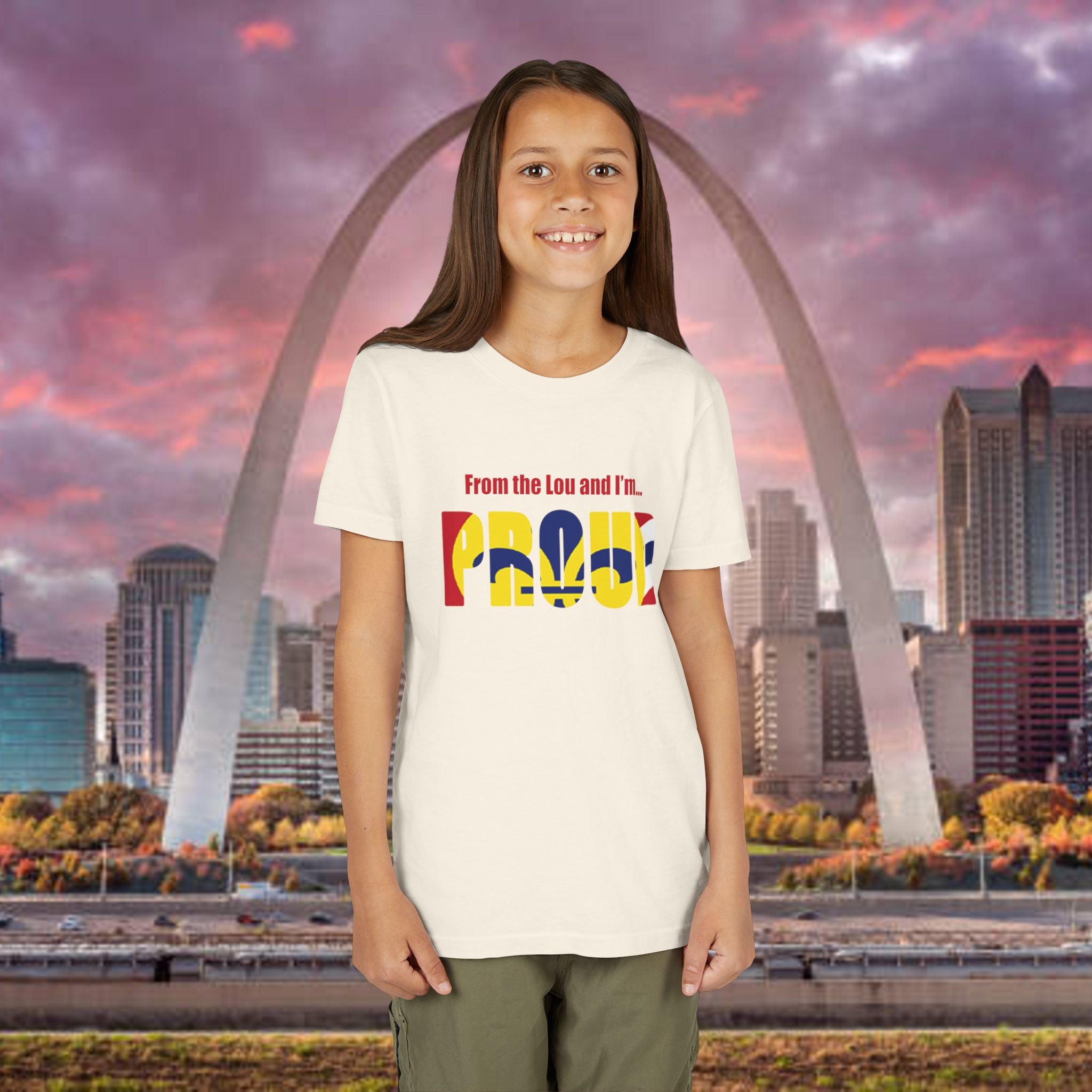 "From the Lou and I'm... Proud" St. Louis Flag Kids Shirt - 314 Originals