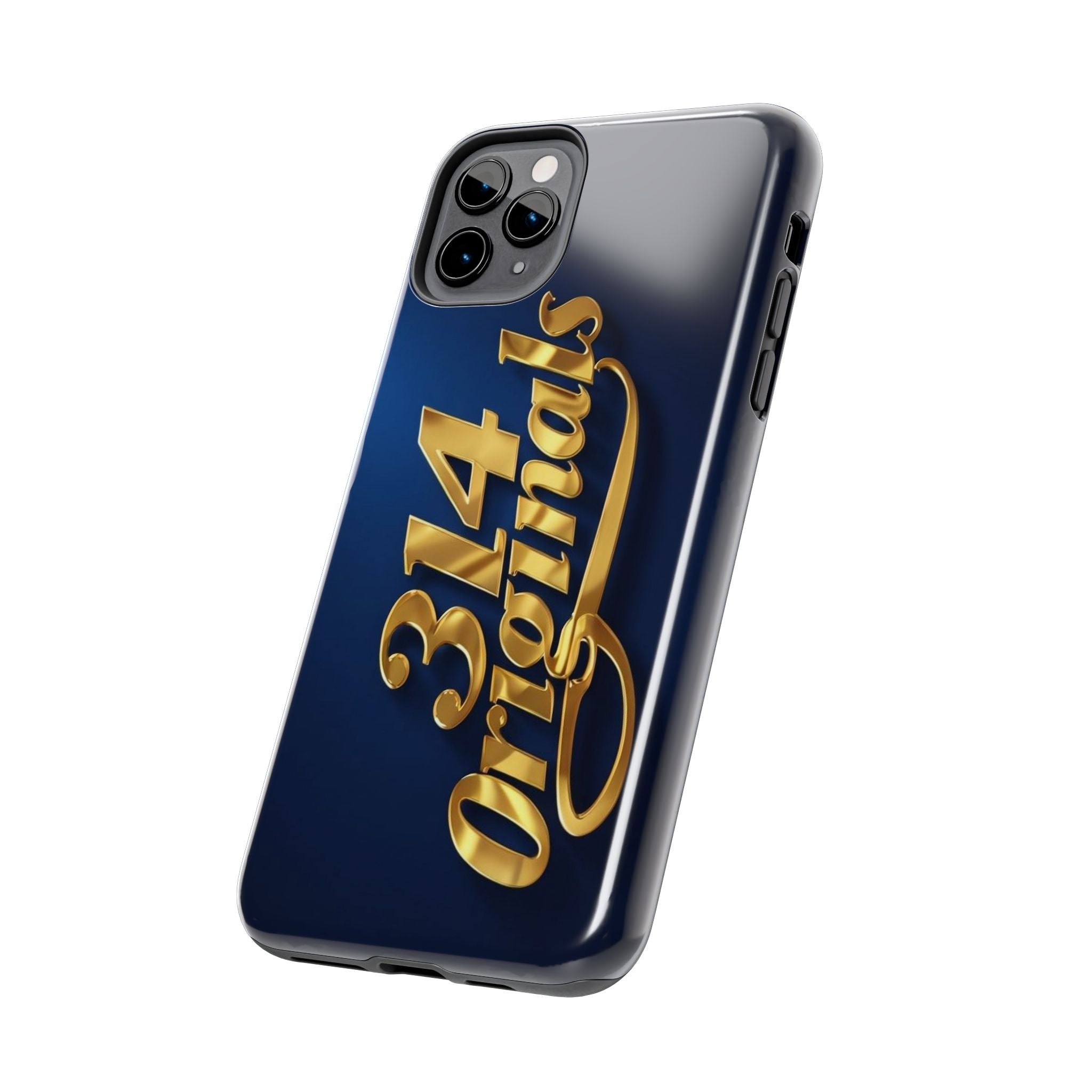 "314 Originals" Gold Script on Navy Tough Protective Case Printify Phone Case  314 Originals