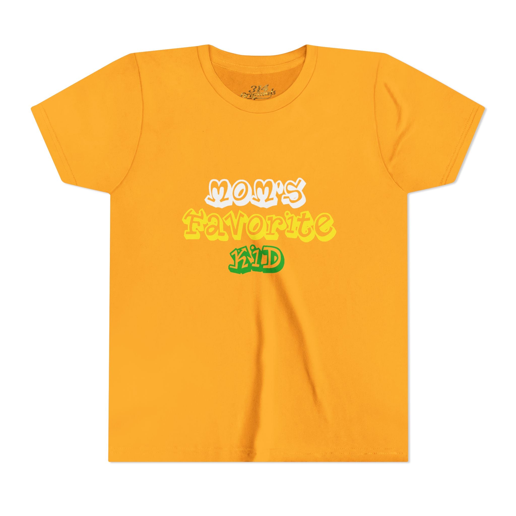 Boys "Favorite Kid" Retro Yellow & Green Graphic T-Shirt