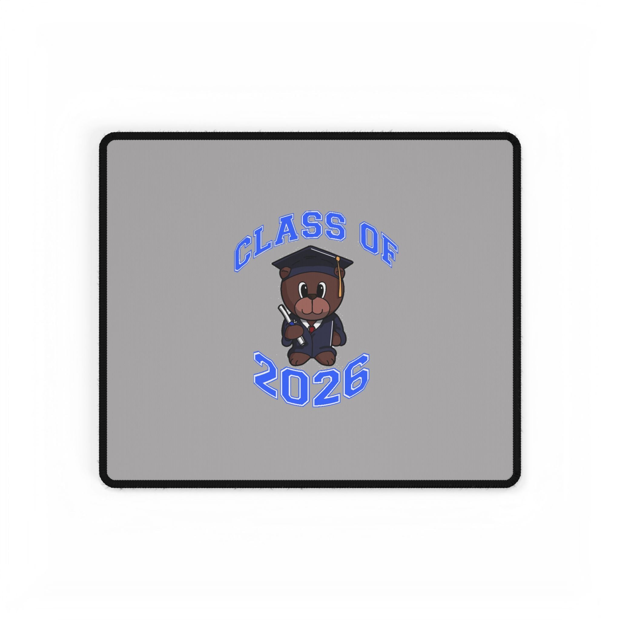 Class of 2026 Graduation Desk Mat — Cute Bear Grad Mousepad for Students
