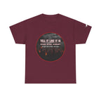 Tell It Like It Is Podcast — Bold City Skyline Statement T-Shirt Printify T-Shirt  314 Originals