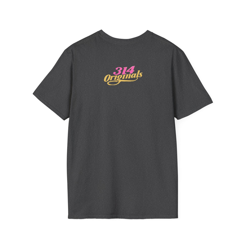 Queen Q Crown T‑Shirt — Pink & Gold Heart Logo Tee