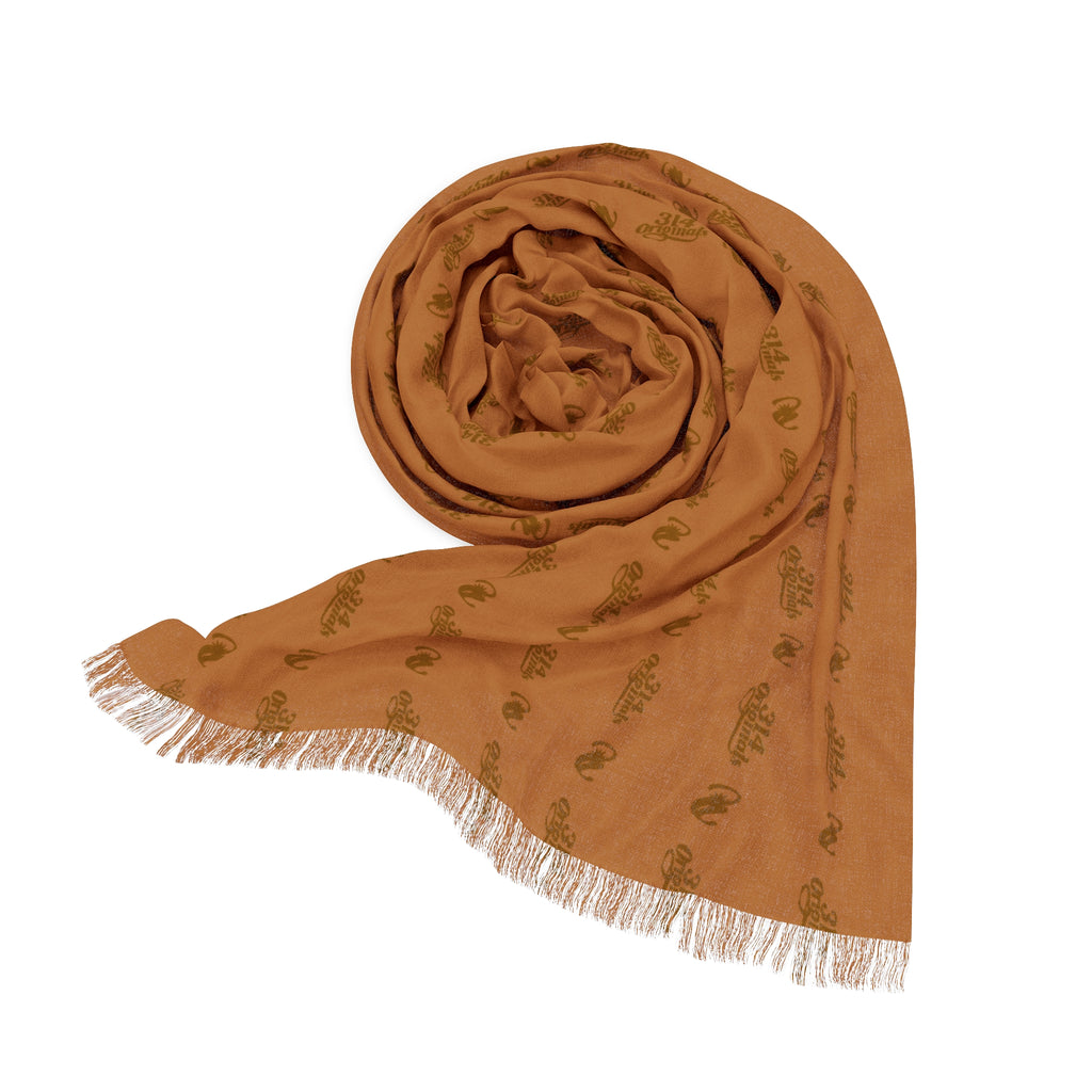 Lightweight Autumn Scarf — Soft Fringe Fall Pattern Wrap - 314 Originals